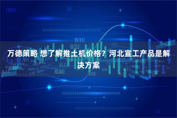 万德策略 想了解推土机价格？河北宣工产品是解决方案