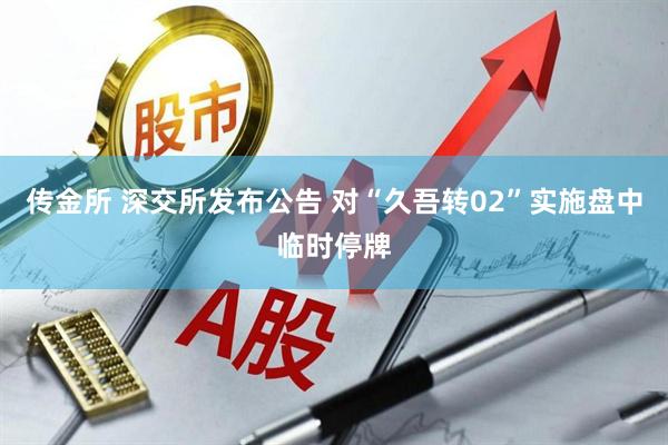 传金所 深交所发布公告 对“久吾转02”实施盘中临时停牌